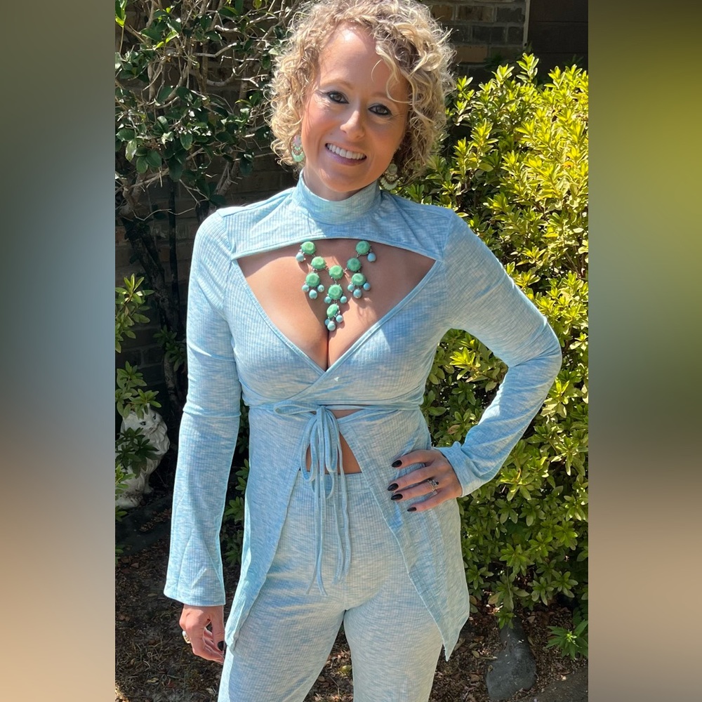 Wrap Blue Top